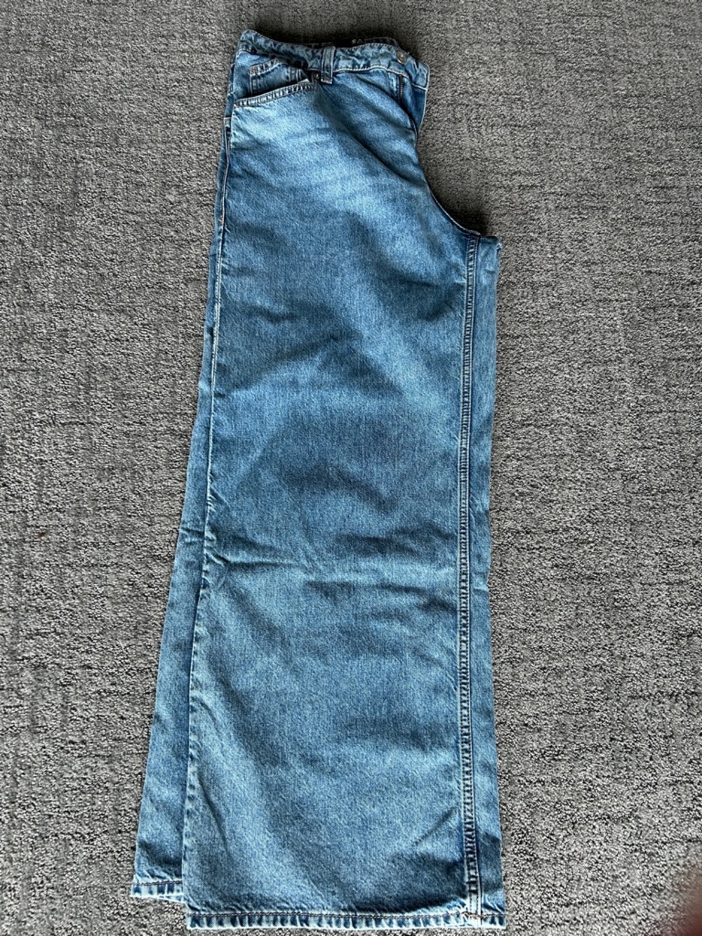 Only Women's Wide Leg Flare Jeans in Light Blue Denim
